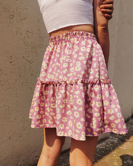 Floral Mini Summer Skirt for Women