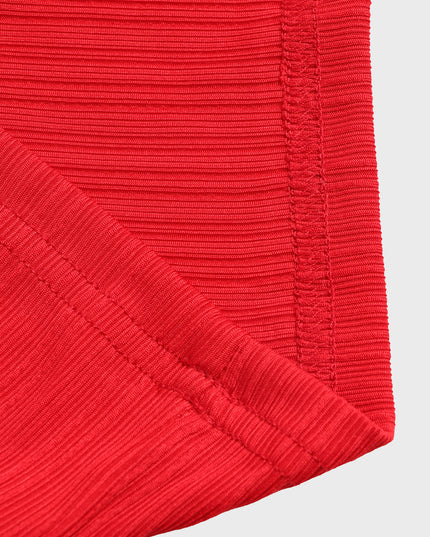 Halter Square Neck Maxi Dress (Red)