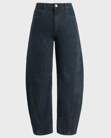 Mid-Rise Barrel Jeans