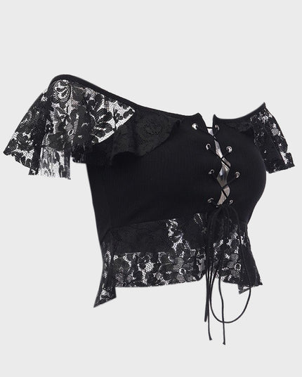 Hollow Lace Top