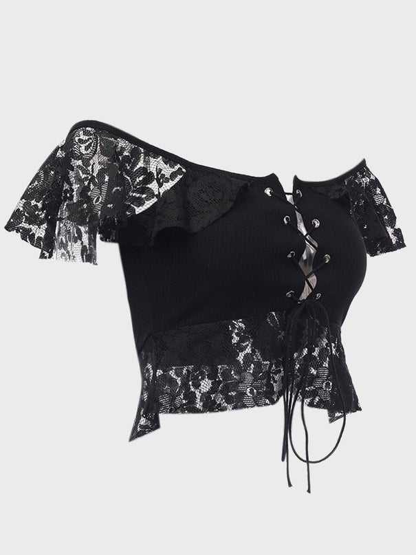 Hollow Lace Top