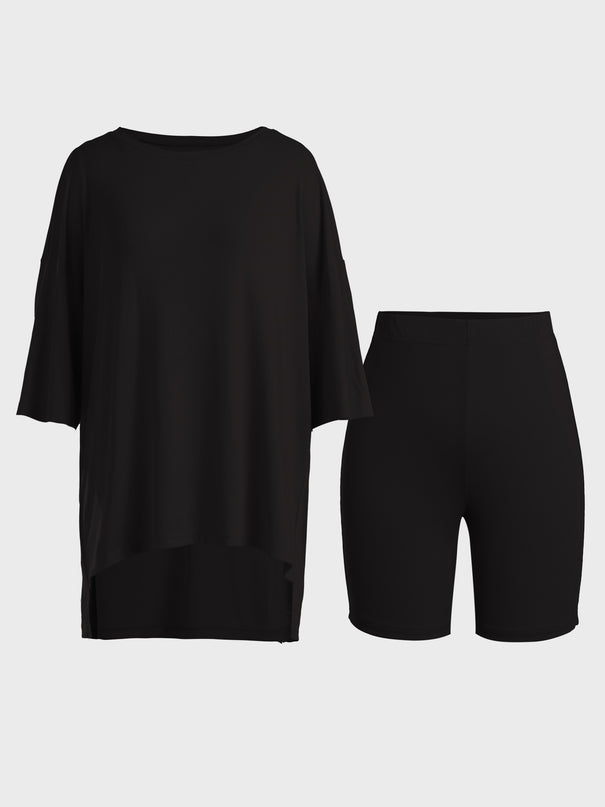 2 Piece Plus Size Matching Workout Loungewear Set