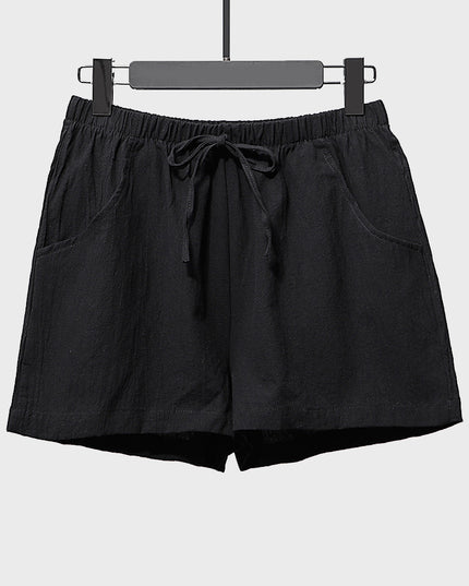 High-Waisted Linen Blend Women's Summer Shorts