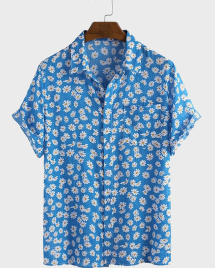 Men's Daisy Print Summer Shirt