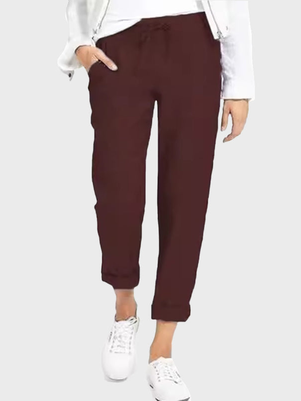 Urban Chic Pocketed Linen Pants