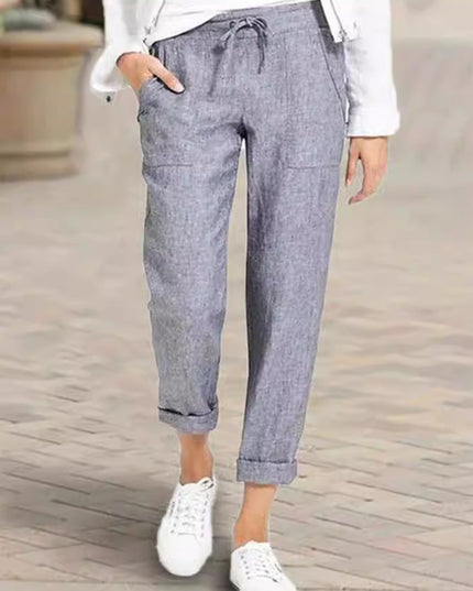 Urban Chic Pocketed Linen Pants