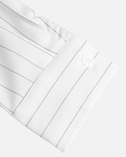 Stripe Drawstring Lapel Blazer And Pant Sets