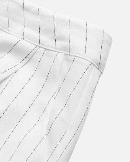 Stripe Drawstring Lapel Blazer And Pant Sets