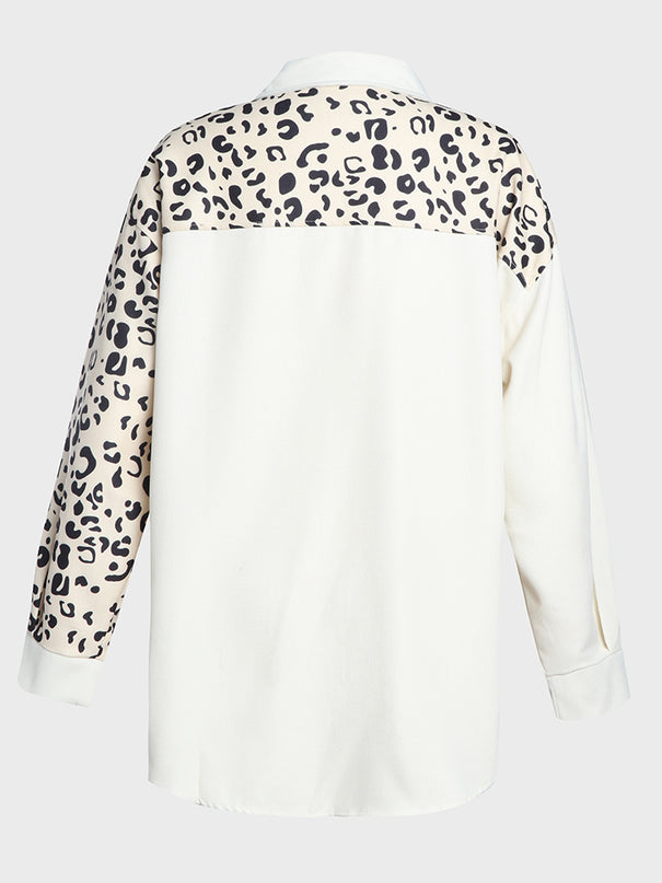 Leopard Print Buttoned Jacket