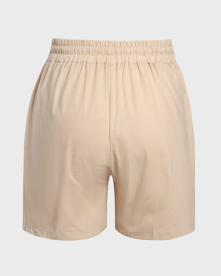 High Waist Linen Shorts
