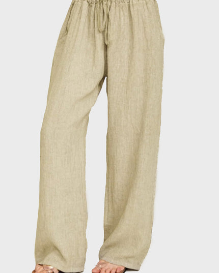 Loose Cotton Linen Trousers