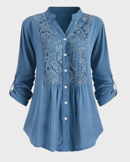 Lace Plus Size Spring Shirt