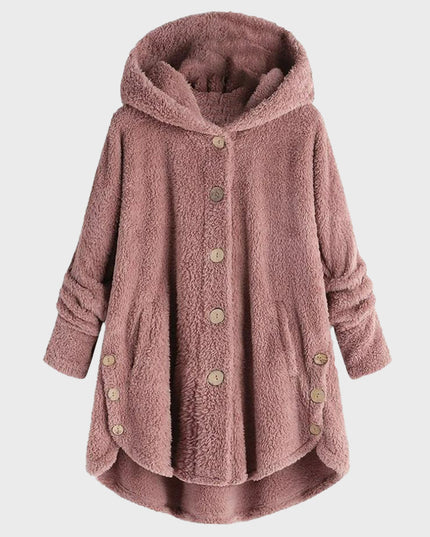 Fluffy Faux Hoodie Fleece Coat
