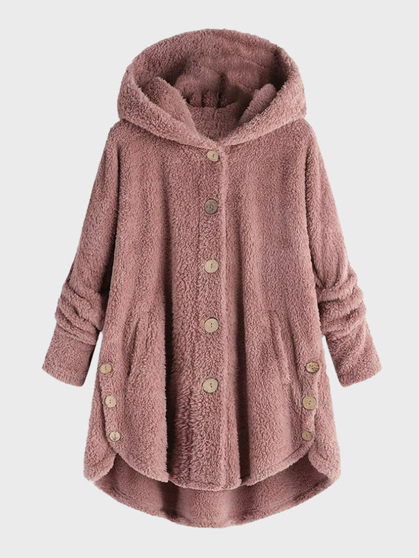 Fluffy Faux Hoodie Fleece Coat