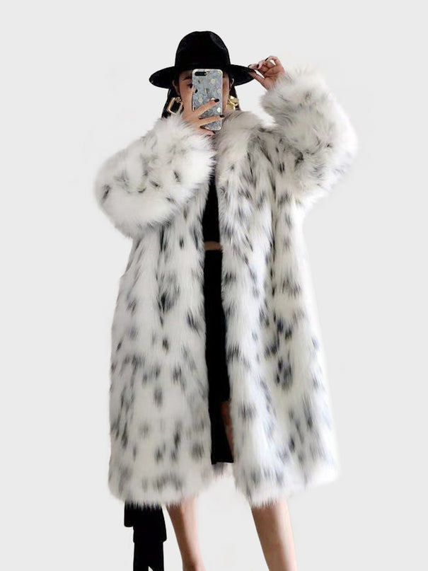 Leopard Mink Long Coat