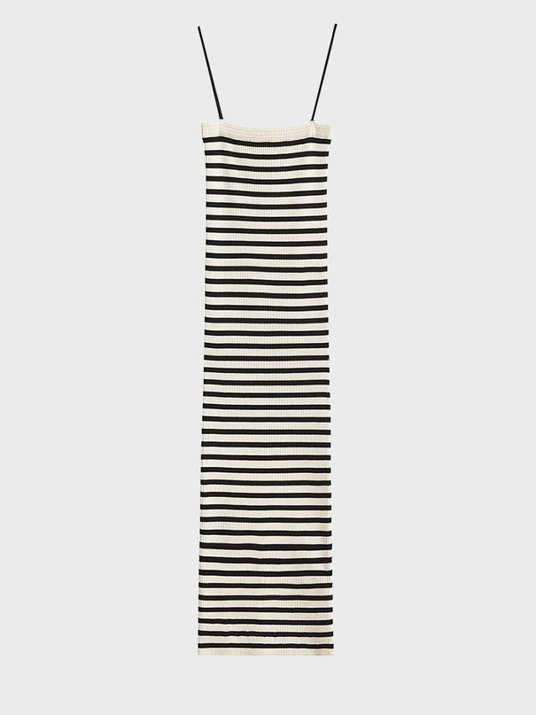 StripeKnit Slim Dress