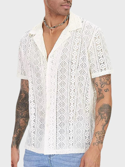 Transpare Lace Men's Summer Shirt