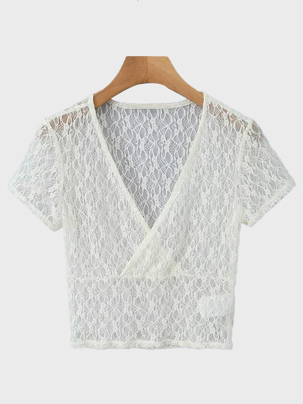 TwinLace V-Neck Top