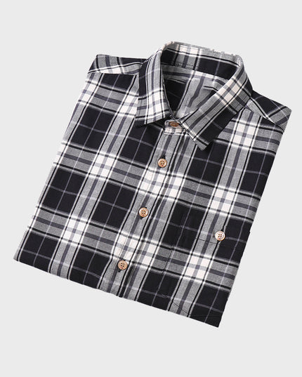 Cotton Plaid Casual Shirt for Men