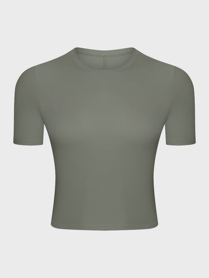 Nude Breathable Yoga Tee for Women