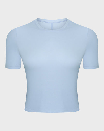 Nude Breathable Yoga Tee for Women