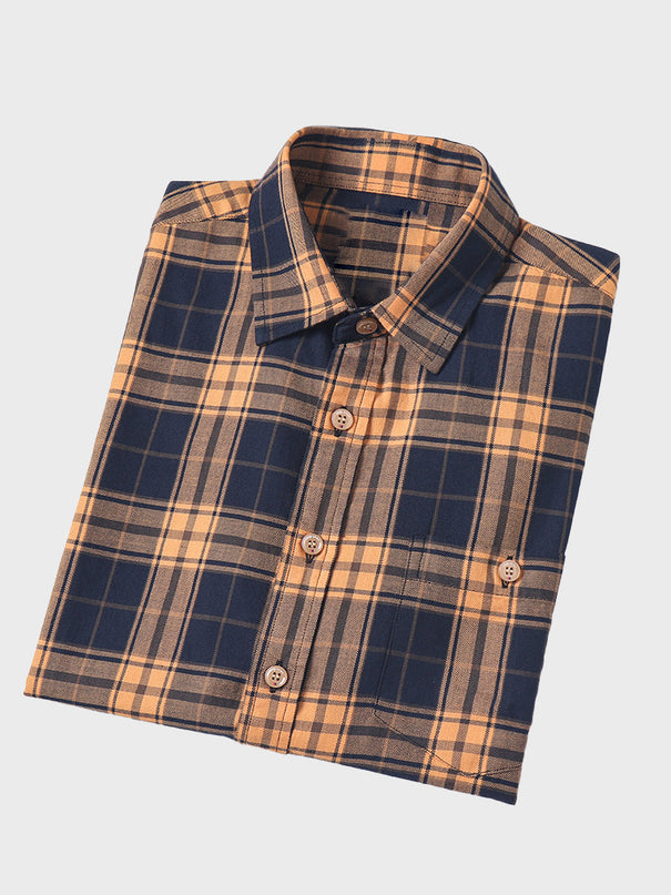 Cotton Plaid Casual Shirt for Men
