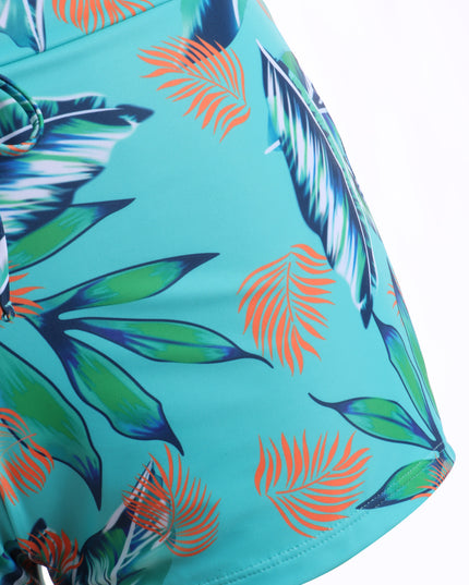 Midsize Flowery Butterfly-Shaped 2-Piece Swimsuit