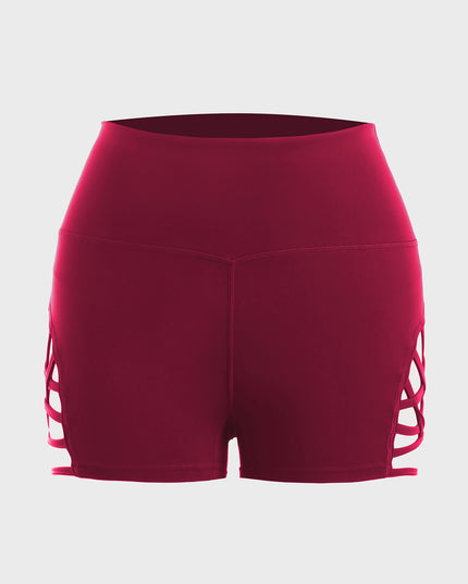 Midsize Bold Side Cut-Out Fitness Shorts