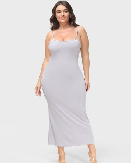 Midsize Goddess Slip Long Dress With Built-in Shapewear