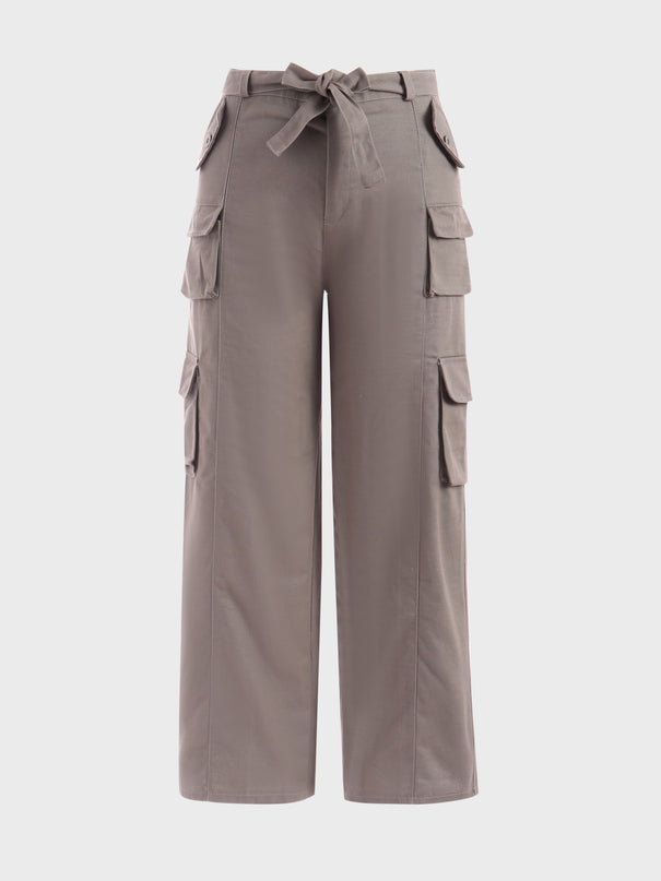 Pantalones cargo con bolsillos multifuncionales retro americanos de tamaño mediano 