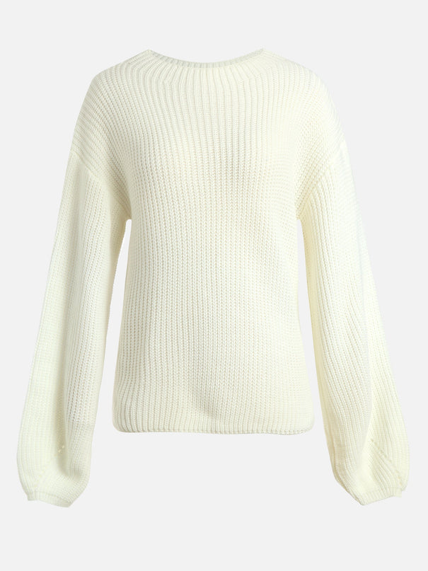 Knitted Lantern Sleeve Top