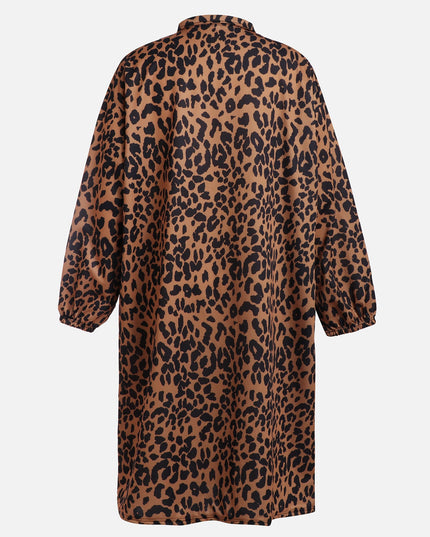 Leopard Print Windbreaker Coat