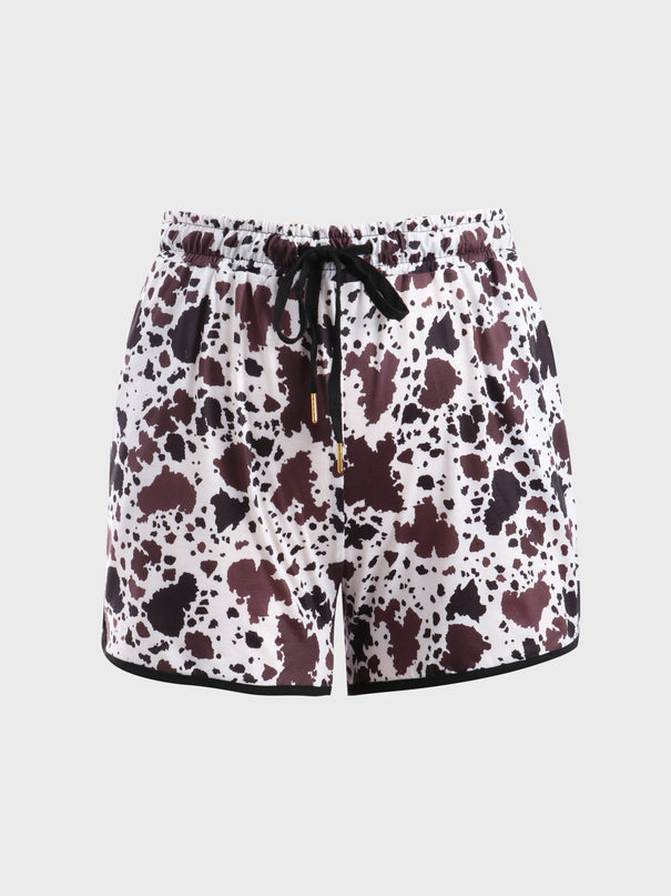 Midsize Comfy Stay At Home Print Shorts