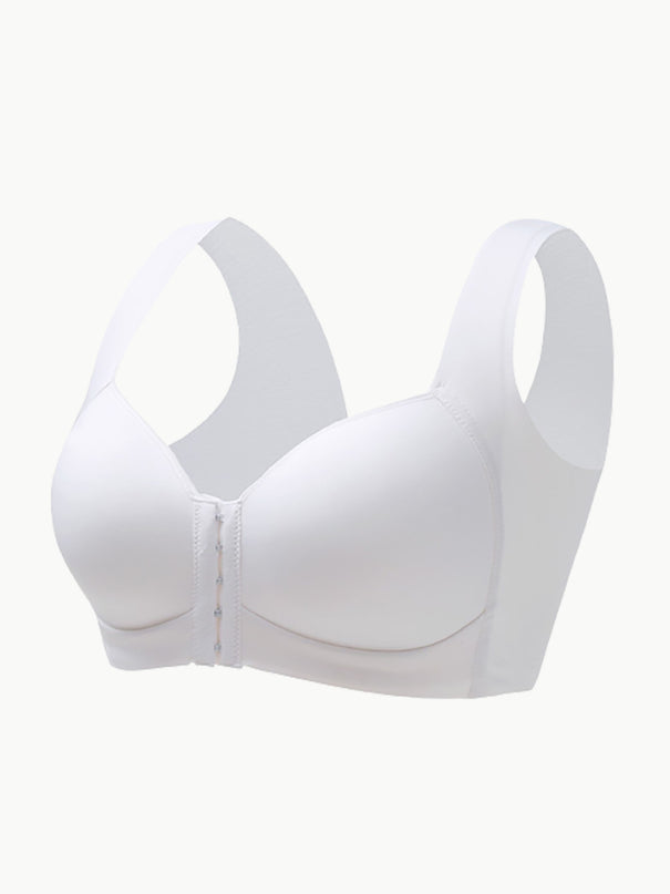 Front Closure Wide Straps Post Back Support Bra