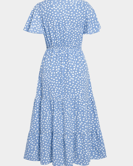 Midsize Daywear Foil Print Maxi Dress