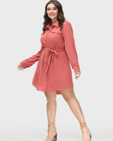 Urbanite Shirt Dress with Lace-up