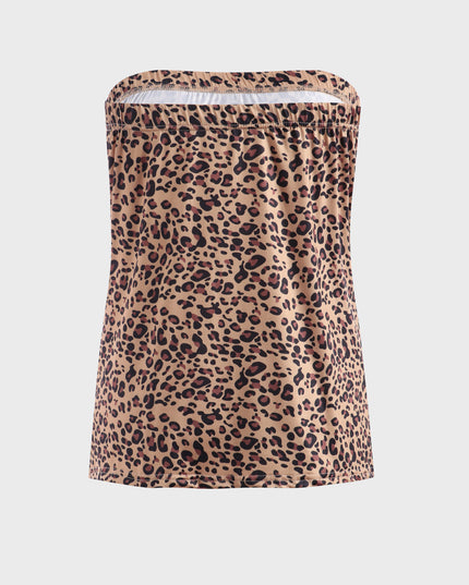 Top de tubo de leopardo sexy de tamaño mediano 