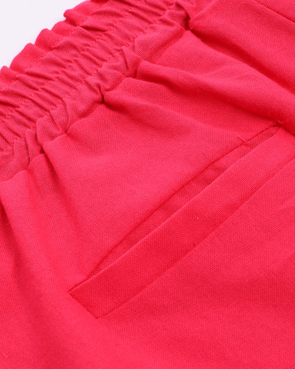 Midsize Simple Shirring Linen Pants