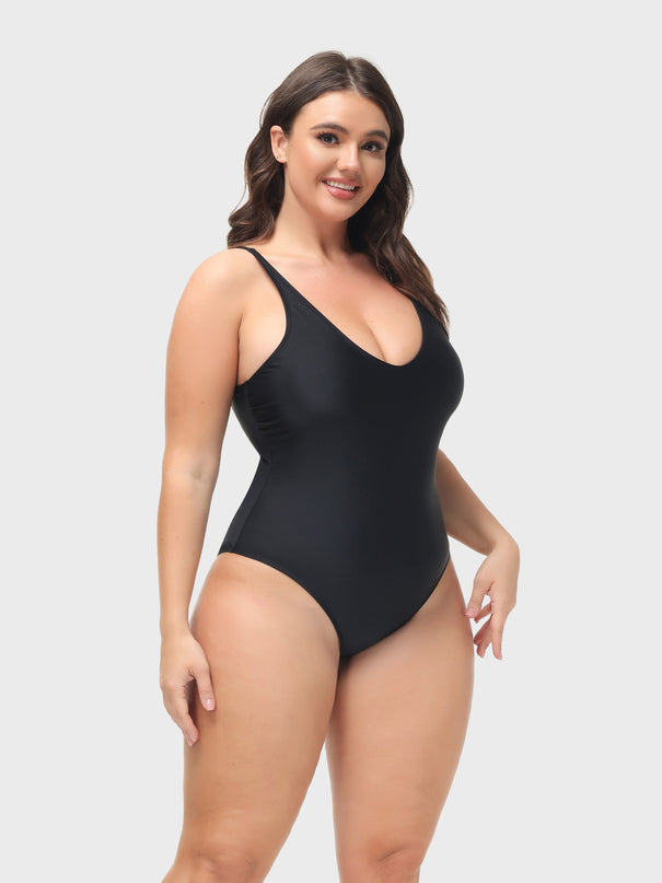 Sexy Back Lace-up Swim Bodysuit