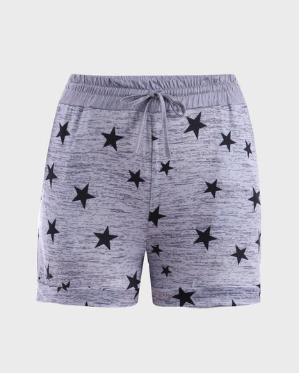 Midsize Casual Star Gray Shorts