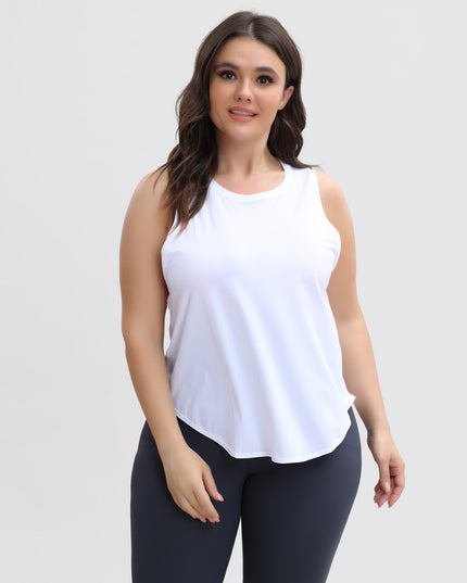 Camiseta sin mangas de yoga semitranslúcida de secado rápido 