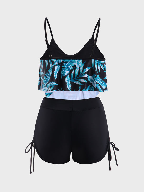 Midsize Rock and Roll Monstera 2-Piece Swimsuit