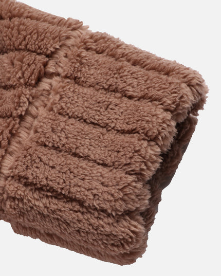 Abrigo extragrande de lana con capucha