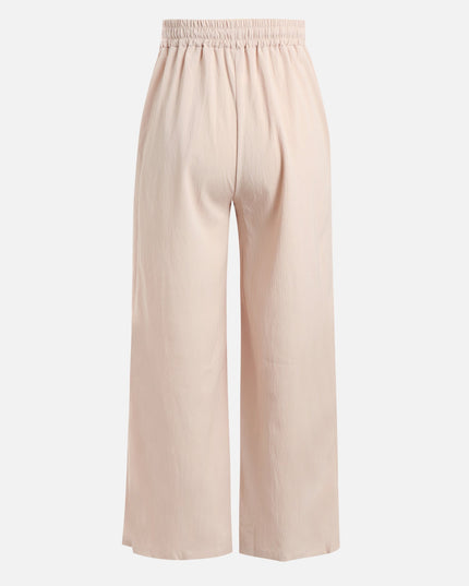 Pink Drape Top & Wide Pants Set