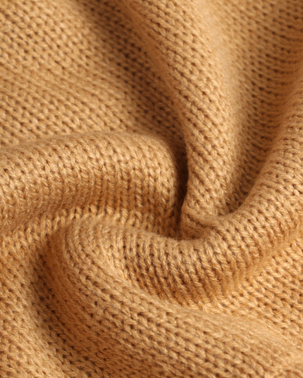 Long-Sleeved Knitted Pullover