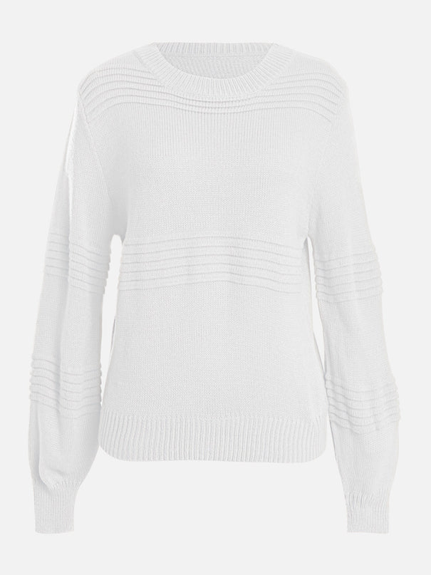 Long-Sleeved Knitted Pullover