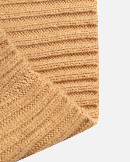 Off-Shoulder Turtle Neck Knit Pullover Blouse