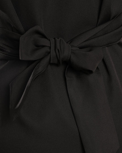 Black Drapped Blazer Dress