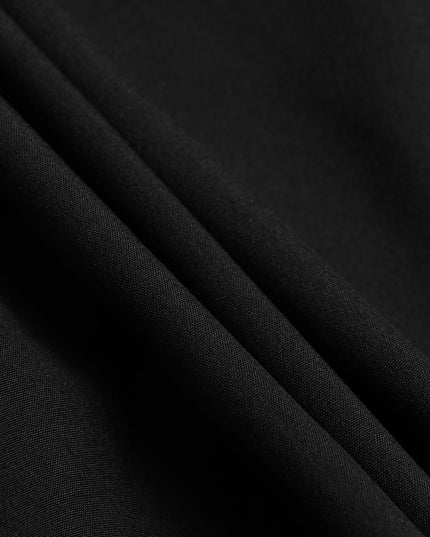 Waist Pleated Black Dress