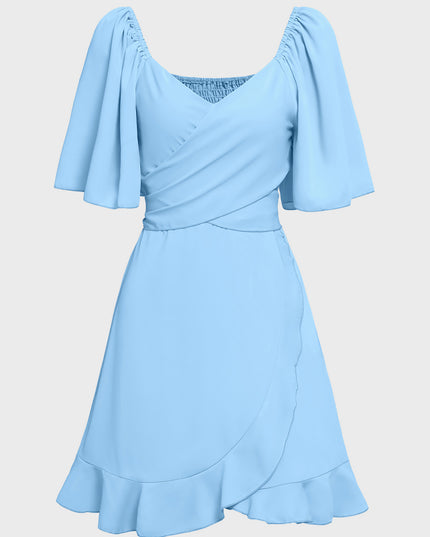 Midsize Sweetheart Bodice Tie-up Mini Dress